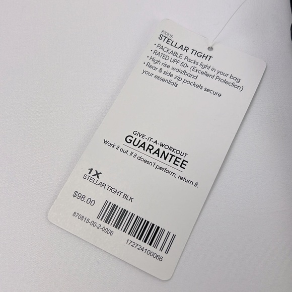 Athleta New Women’s 1X UPF 50+ Stellar Black Tight - Picture 9 of 10